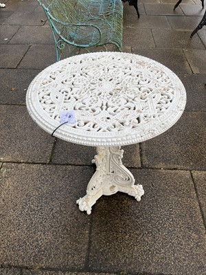 Lot 688 - A Victorian-Style Cast Iron Garden Table,...