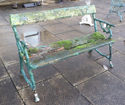 Lot 689 - A VIctorian Cast Iron Garden Seat, late 19th...