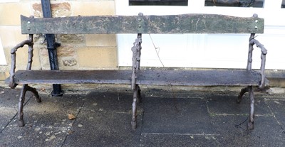 Lot 1289 - A Victorian Cast Iron Garden Bench, late 19th...