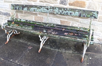 Lot 697 - A Victorian Cast Iron Garden Bench, late 19th...