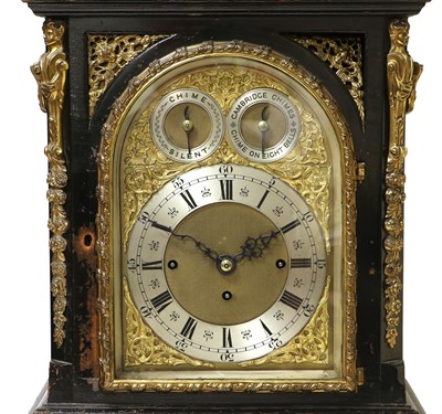 Lot 177 - An Ebonised Chiming Table Clock, circa 1890,...