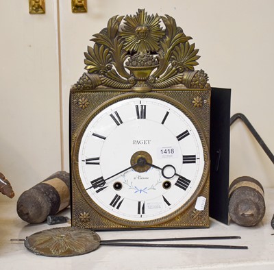 Lot 1418 - A French Striking Wall Clock, early 20th...