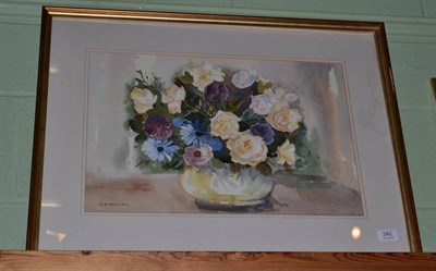 Lot 342 - Gordon Clifford Barlow (1913-2005), Still life of a vase of flowers, signed, watercolour