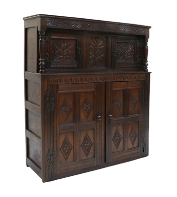 Lot 191 - A Late 17th Century Joined and Carved Oak...