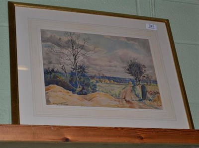 Lot 343 - George Jackson (1898-1974), Looking towards Ripon, signed, watercolour