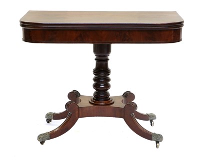 Lot 297 - A Mahogany Foldover Tea Table, circa 1820, of...