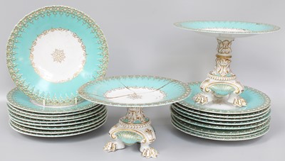 Lot 296 - A Victorian Staffordshire Porcelain Turquoise...