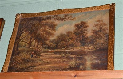 Lot 345 - E Steele, oil on canvas, river scene