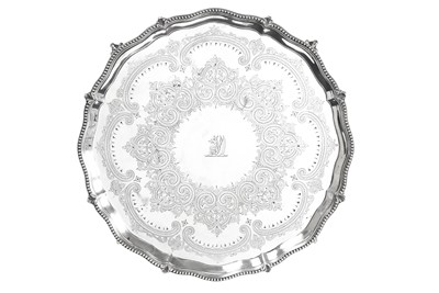 Lot 2102 - A Victorian Silver Salver