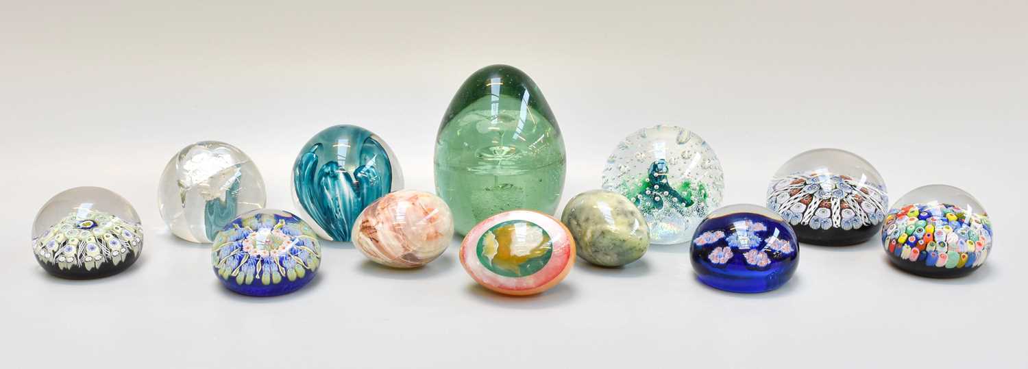 Lot 47 - A Small Collection of Modern Paperweights, to