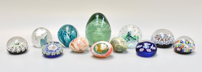 Lot 47 - A Small Collection of Modern Paperweights, to...