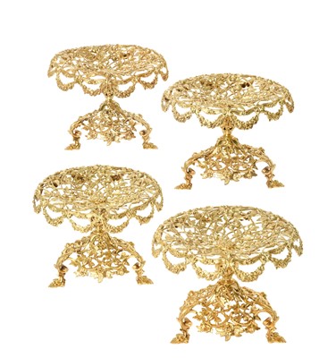 Lot 2104 - A Set of Four Victorian Silver-Gilt Dessert-Stands