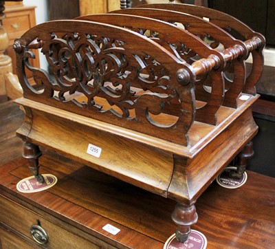 Lot 1255 - A Victorian Walnut Three Division Canterbury,...