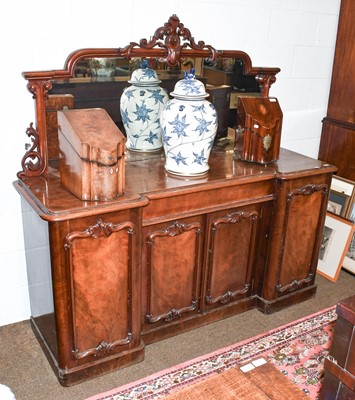 Lot 1295 - A Victorian Mahogany Mirror Back Sideboard, of...