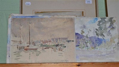 Lot 350 - Robert Rule (1892-1964) a set of twelve watercolours, together with Christmas cards from the artist