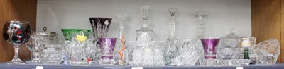 Lot 102 - A Large Quantity of Modern Cut Glass Decanters,...