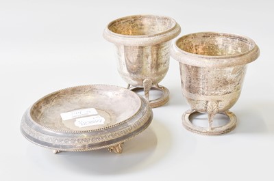 Lot 144 - Two Ottoman Silver Bowls and a Similar Dish,...