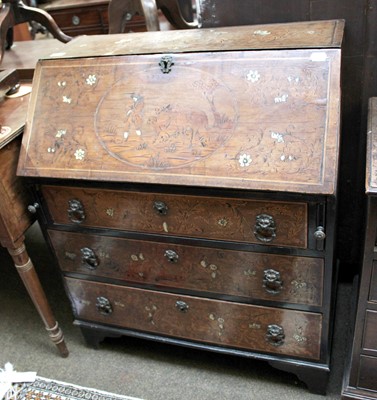 Lot 1252 - A Late 19th Century Continental Bureau, later...