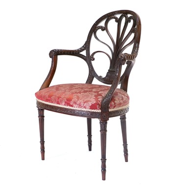 Lot 266 - A 19th Century Carved Mahogany Open Armchair,...