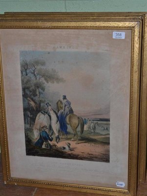 Lot 358 - A set of four hawking prints, printed by E.C Turner after engravings by R.G Reeve, published...