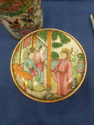 Lot 171 - A Cantonese Porcelain Circular Box and Cover,...