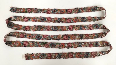 Lot 2067 - Two Circa 1920s Lengths of Decorative Coloured...