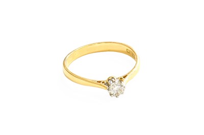 Lot 269 - A 22 Carat Gold Diamond Solitaire Ring, the...