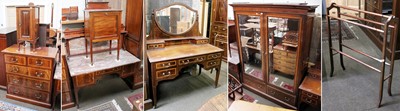 Lot 1247 - An Edwardian Inlaid Mahogany Four Piece...