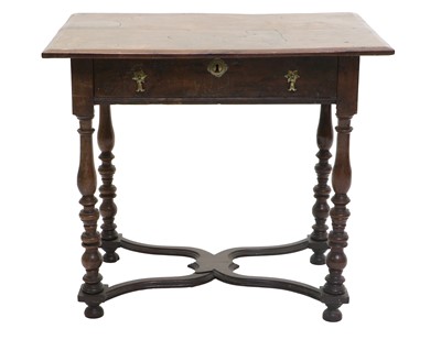 Lot 1242 - A Queen Anne Walnut and Burr Walnut Side Table,...