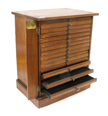 Lot 481 - Walnut Collectors Cabinet, late Victorian,...