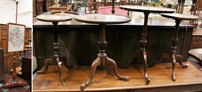 Lot 1242 - A 19th Century Dish Top Tripod Table, Three...