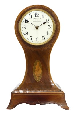 Lot 656 - A Mahogany Inlaid Balloon Shaped 1000 Day...