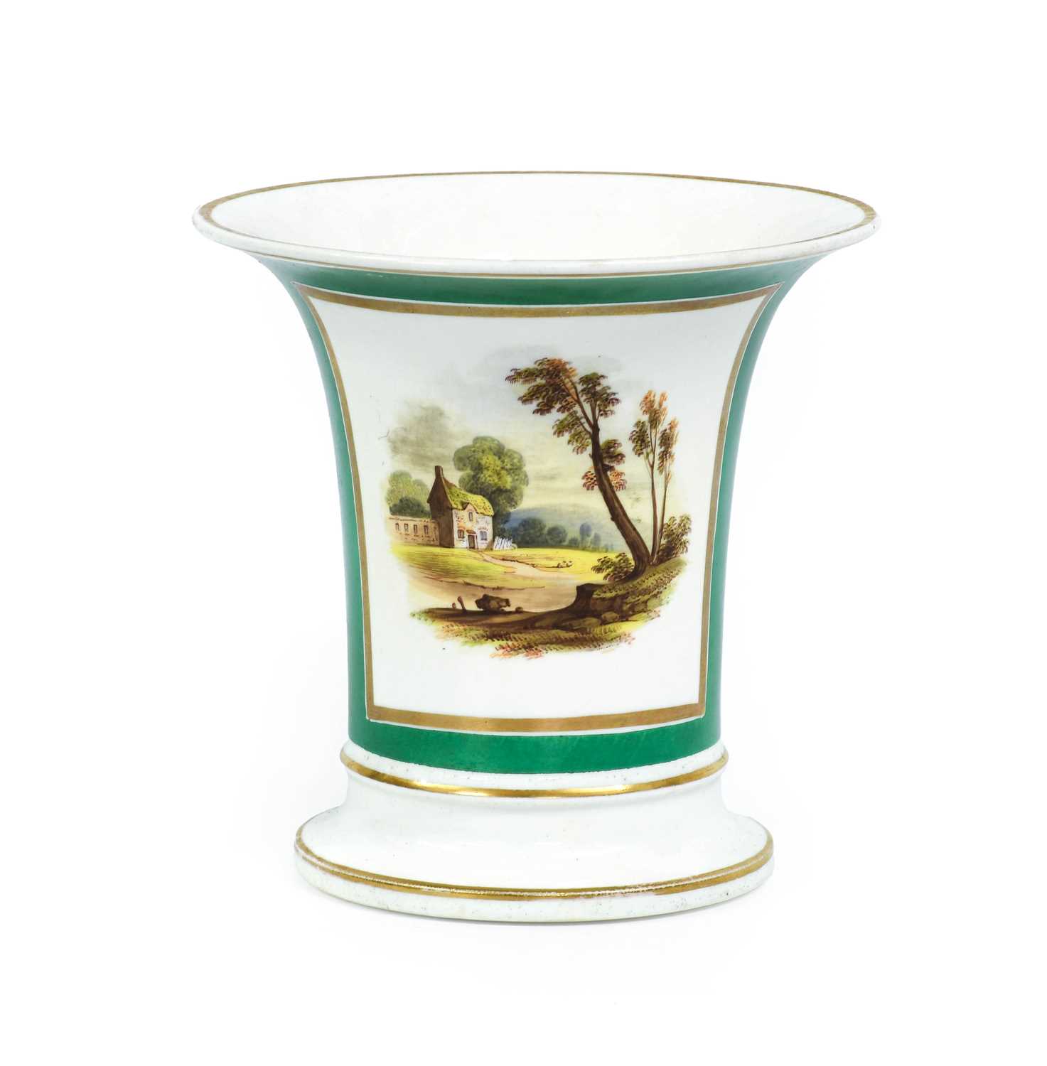 Lot 87 - A Rockingham Porcelain Trumpet Shaped Spill...