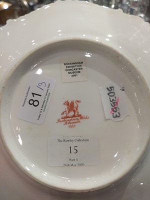 Lot 81 - A Rockingham Porcelain Dessert Plate, circa...