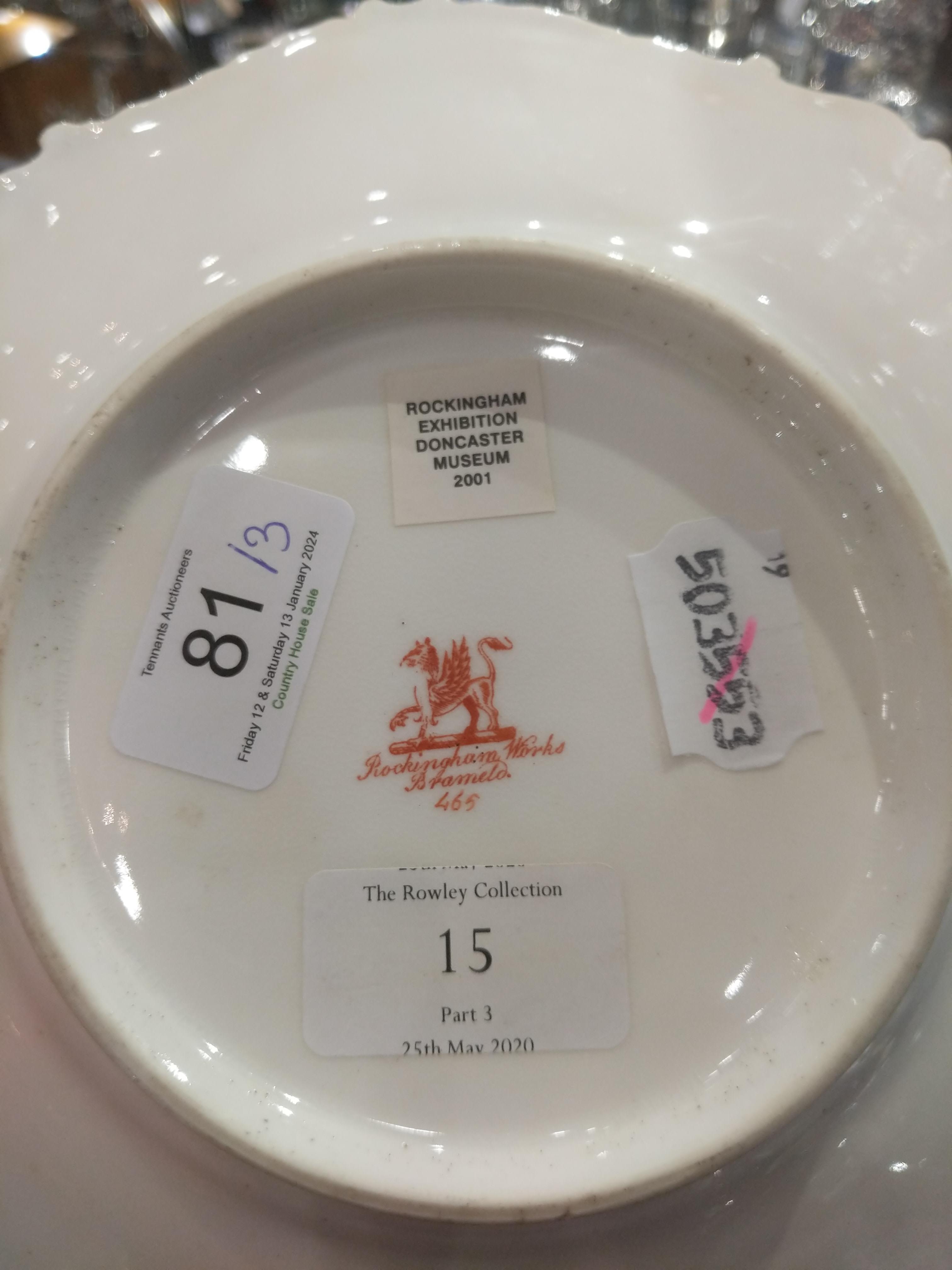 Lot 240 - A Rockingham Porcelain Dessert Plate, circa