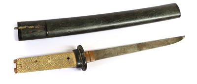 Lot 180 - A Japanese Shinto Tanto, with 21.5cm steel...