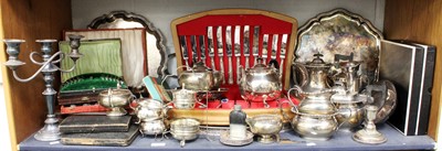 Lot 104 - A Quantity of Silver Plated items, including: -...