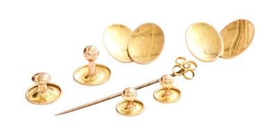 Lot 244 - A Pair of 9 Carat Gold Cufflinks, comprising...