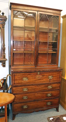 Lot 1222 - A Regency Mahogany Secretaire Bookcase, 107cm...