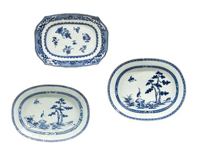 Lot 209 - Two Chinese Porcelain Oval Serving Platters,...