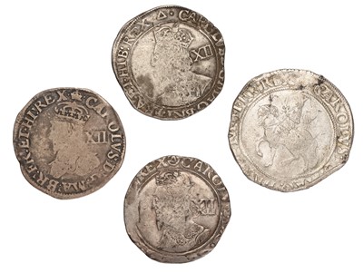 Lot 19 - 4x Charles I Coins, comprising; shilling,...