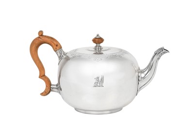 Lot 2132 - A George V Silver Teapot