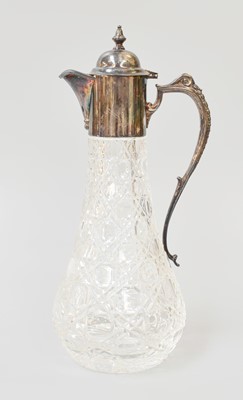 Lot 128 - A Silver and Cut Glass Claret Jug, marked for...
