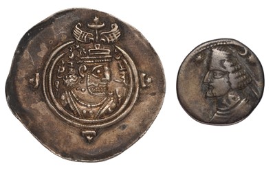 Lot 11 - 2x Ancient Persian Coins, comprising; Sasanian...