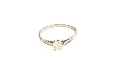 Lot 238 - A Diamond Solitaire Ring, the old cut diamond...