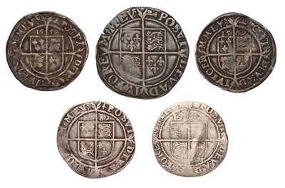 Lot 17 - 5x Elizabeth I Coins, to include: shilling,...