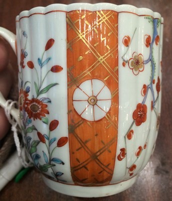 Lot 52 - A Worcester Porcelain Facetted Cup and a...