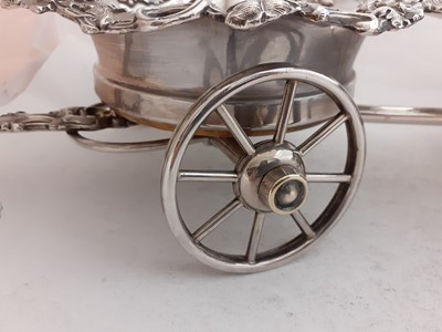 Lot 2092 - A Victorian Silver Plate Double Wine-Trolley