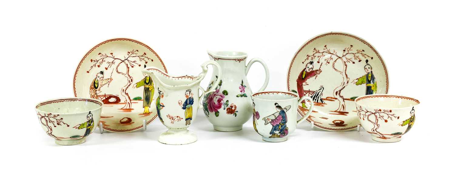 Lot 29 - A Christians Liverpool Porcelain Helmet Shaped...