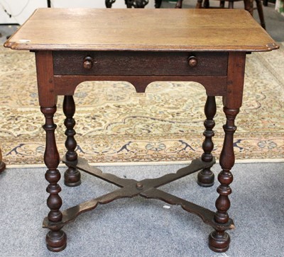 Lot 1366 - An 18th Century Oak Side Table, 76cm by 53cm...